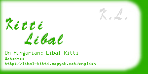 kitti libal business card